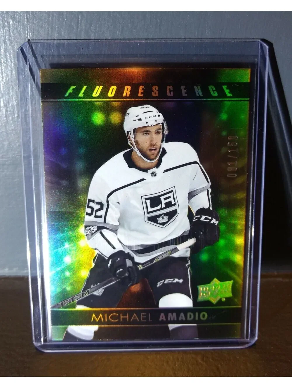 2017 Michael Amadio Upper Deck Fluorescence #F-18 Hockey Card #/150